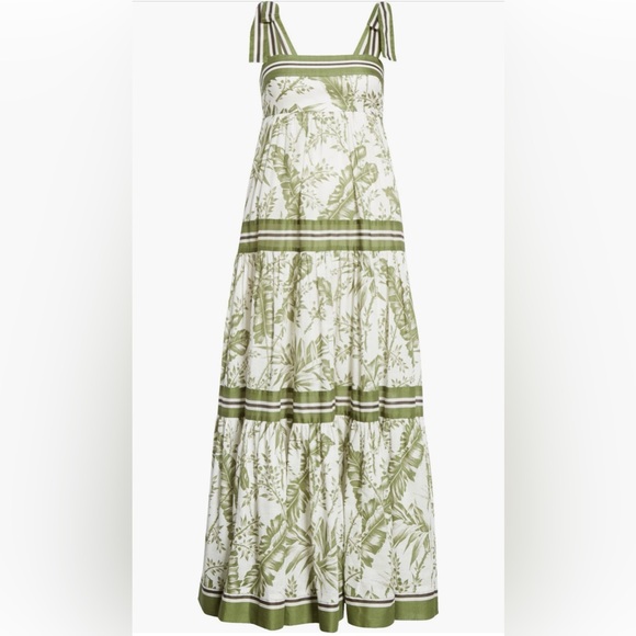 Zimmermann Green Stripe Cotton Sundress - Picture 3 of 8